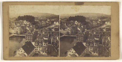 Panorama de Zurich; about 1865; Albumen silver print, Switzerland