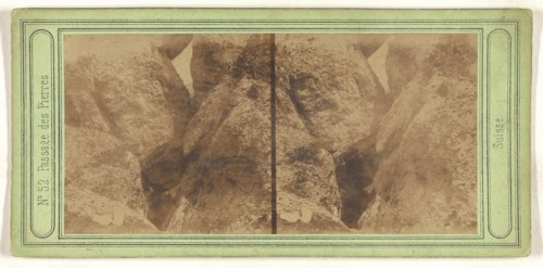 Passage des Pierres. Suisse, Switzerland; about 1865; Albumen silver print