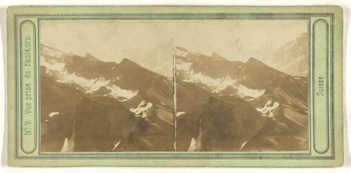 Vue prise du Faulkorn. Suisse, Switzerland; about 1865; Albumen silver print