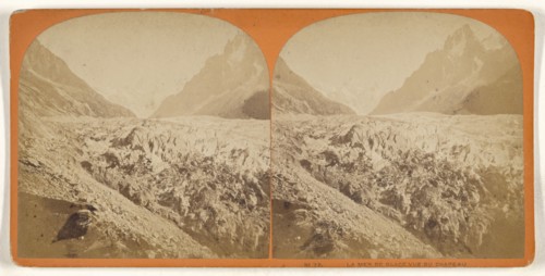 La Mer de Glace Vue du Chapeau; about 1865; Albumen silver print, Switzerland