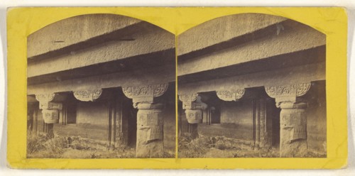 Cave No. 24. Entrance. Adjanta; about 1870; Albumen silver print