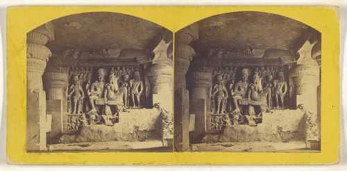 Domar Leyna, Mahadce & Parbati, Ellora; about 1870; Albumen silver print