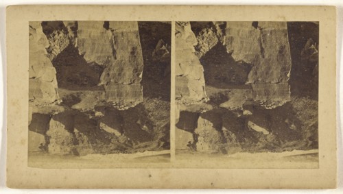 Hagar Silsila, Sandstone quarries; about 1860; Albumen silver print