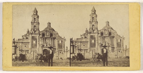 Mexique, Amerique du Sud, Eglise St. Dominique, a Mexico; about 1870; Albumen silver print