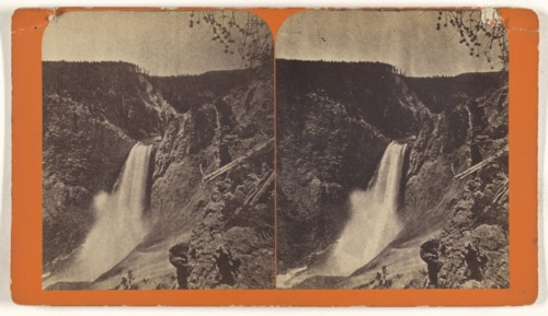 waterfall; about 1870; Albumen silver print