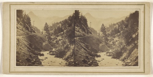 gorge or ravine; about 1870; Albumen silver print