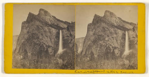 Falls, Yosemite Valley, California; American; about 1870; Albumen silver print