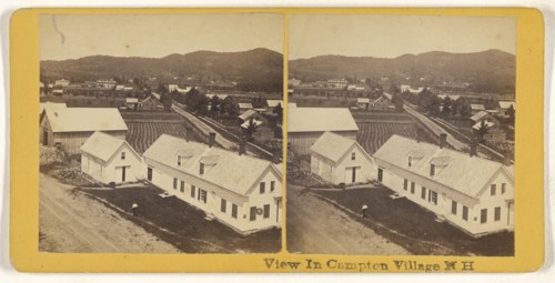 View in Campton Village N.H; American; about 1870; Albumen silver print