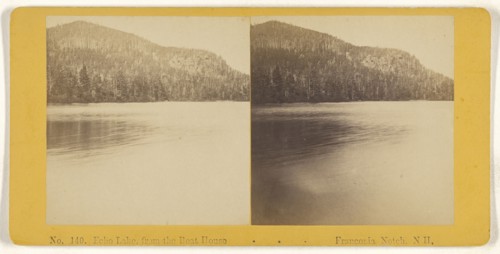 Echo Lake, from the Boat House. Franconia Notch, N.H; American; about 1870; Albumen silver print