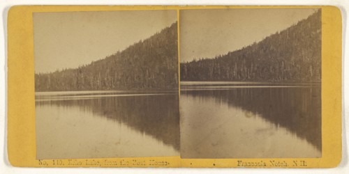 Echo Lake, from the Boat House. Franconia Notch, N.H; American; about 1870; Albumen silver print