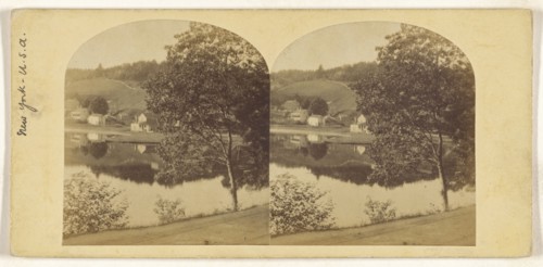 View near Peekskill, Hudson River; about 1860; Albumen silver print