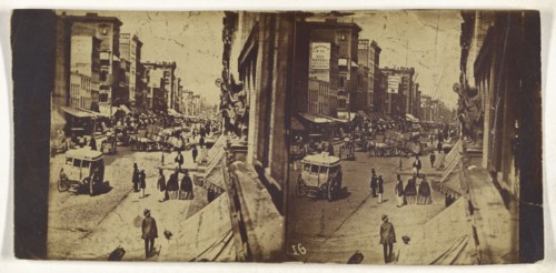 Broadway. New York City. 1850; American; 1850; Albumen silver print