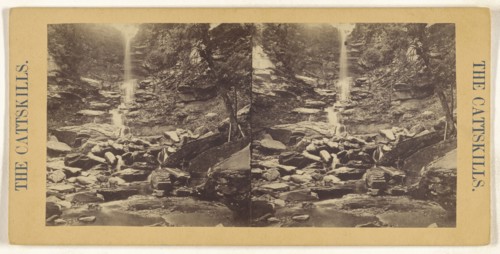 Falls, The Catskills; American; about 1865; Albumen silver print