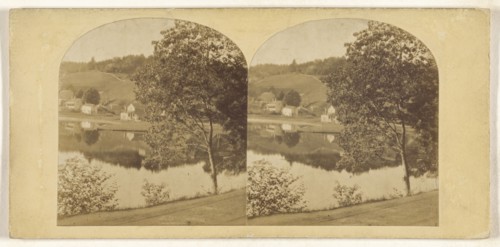 View near Peekskill, Hudson River; about 1860; Albumen silver print
