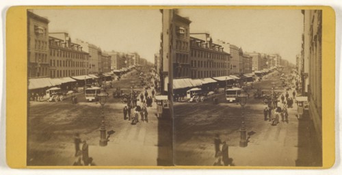 Main Street. Rochester, New York; American; about 1860; Albumen silver print