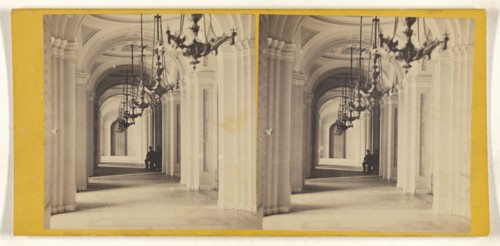 House Corridor, Washington, D.C; American; about 1870; Albumen silver print