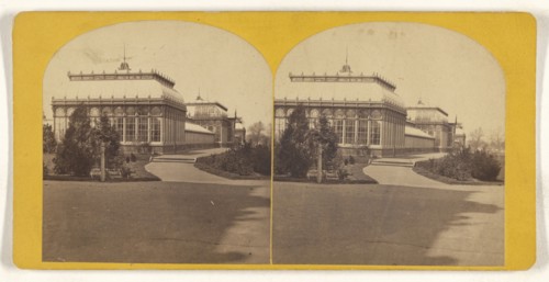 Conservatory, Agricultural Dept; American; about 1870; Albumen silver print