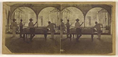 Billiard Saloon, Havanna, sic, Cuba; about 1865; Albumen silver print
