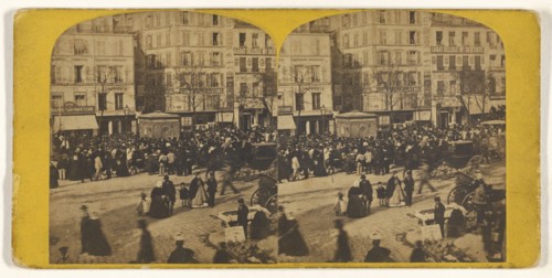 Vue Instantanee de Paris. Foire aux Jambons; French; about 1864; Albumen silver print