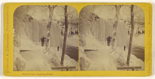 Minne-ha-ha - Laughing Water; Charles A. Zimmerman, American, born France, 1844 - 1909, about 1875; Albumen silver print