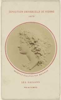 Les Saisons. Printemps. Marbres Sculptes Par Matabon; French; 1873; Albumen silver print