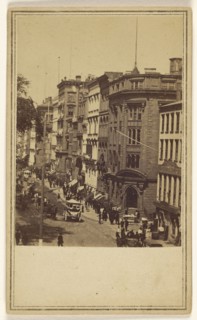 Broadway from Wall St. North - N.Y; Edward and Henry T. Anthony & Co., American, 1862 - 1902, about 1862; Albumen silver print