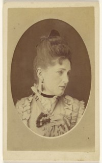 Woman in three-quarter profile; J. J. Abbott; about 1870; Albumen silver print