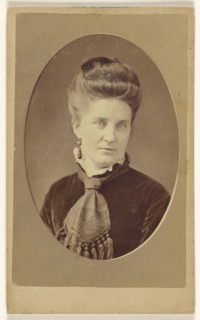 woman, printed in quasi-oval style; J. J. Abbott; about 1870; Albumen silver print