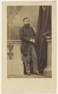 Full-bearded man, standing; Antoine Claudet, French, 1797 - 1867, about 1865; Albumen silver print