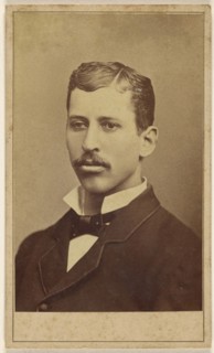 Portrait of a man with moustache; Charles H. Volquarts, American, active Plymouth, Wisconsin 1880s, about 1875; Albumen silver