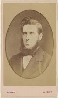 bearded man sans moustache, in quasi-oval style; James G. Tunny, Scottish, 1820 - 1887, 1860s; Albumen silver print