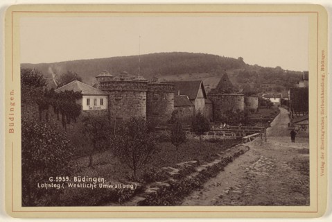 Budingen. Lohsteg., Westliche Umwallung, Eberling'schen; about 1885; Collotype