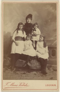 Mrs. John Stevens. Grace Stevens. Clare Stevens. Jessie Stevens. Frederick Stevens; F. Meens Verbeke, Belgian, active Louvain