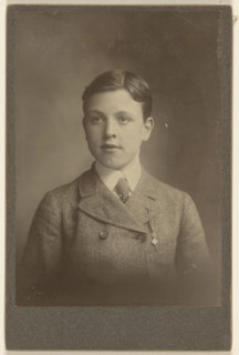 Portrait of a well-dressed young boy; about 1880; Platinum print