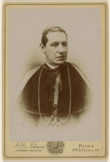Cardinal Mariano Rampolla Marquis del Tindaro, papal foreign secretary of state, 1887 - 1903; Federico De Federicis Italian