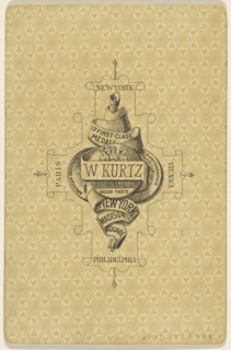 Soldier standing, holding a cap; William Kurtz, American, 1834 - 1904, about 1875; Albumen silver print