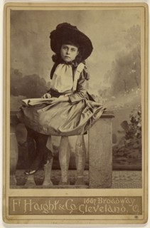 Uncle Toms Cabin. Era. Studio portrait of a girl; F. Haight & Company; about 1880; Albumen silver print