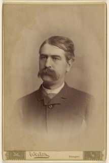 Portrait of an  man with a bushy moustache; F.C. Weston, American, active 1870s - 1880s, March 1885; Albumen silver print