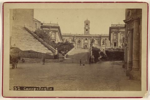 Campidaglio; Attributed to Michele Mang, Italian, active Rome, Italy 1860s, about 1870; Albumen silver print