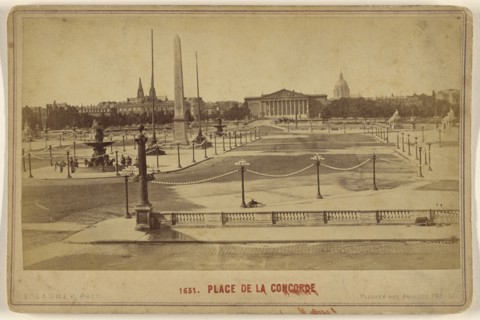 Place De La Concorde; Ernest Ladrey, French, active Paris, France 1860s, about 1875; Albumen silver print