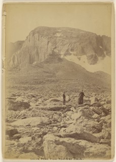 Long's Peak From Boulder Field; American; about 1870; Albumen silver print