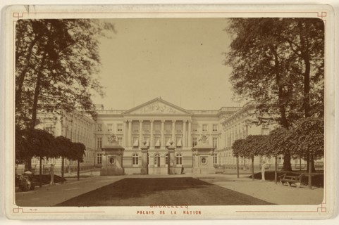 Bruxelles. Palais de la Nation; étienne Neurdein, French, 1832 - 1918, about 1885; Albumen silver print