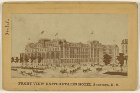 Front View United States Hotel, Saratoga, N.Y; American; about June 20, 1874; Albumen silver print