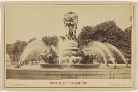 Fontaine de L'Observatoire; E. Dontenvill, French, active 1860s - 1870s, about 1875; Albumen silver print
