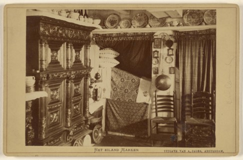 Het Eiland Marken Interior of a House; A. Jager, Danish, active Amsterdam, Netherlands 1860s - 1870s, about 1875; Albumen