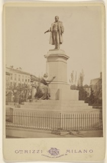 Memorial Monument of Gavour; Giuseppe Rizzi, Italian, active Milan, Italy 1860s - 1870s, about 1875; Albumen silver print