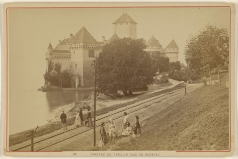 Chateau de Chillon, Lac de Geneve, A. Garcin, Swiss, active Geneva, Switzerland 1860s - 1870s, about 1875; Albumen silver