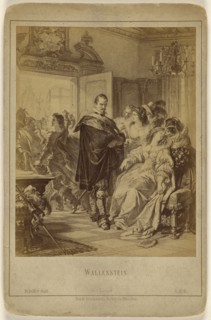 Wallenstein a painting by C. Jaeger, Nurnberg, 1867; Friedrich Bruckmann, German, 1814 - 1898, about 1875; Albumen silver print