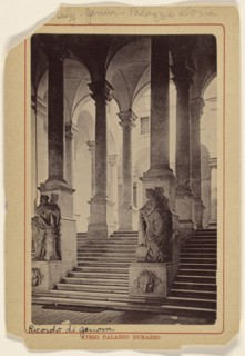Atrio Palazzo Durazzo at Genoa, Italy; Italian; about 1880; Collotype