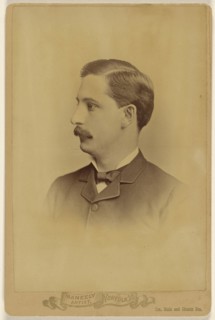 man with moustache, in profile; Harry F. Maneeley, American, 1852 - 1930, active Norfolk, Virginia, 1880s; Albumen silver print